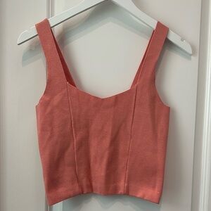 Abercrombie & Fitch Coral Cropped Tank Top